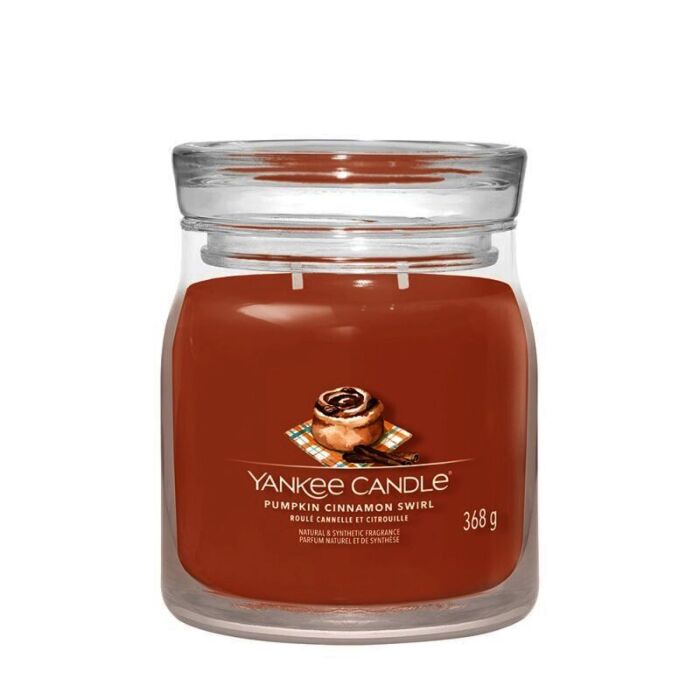 Yankee Candle Pumpkin Cinnamon Swirl Candle - Signature Medium Jar
